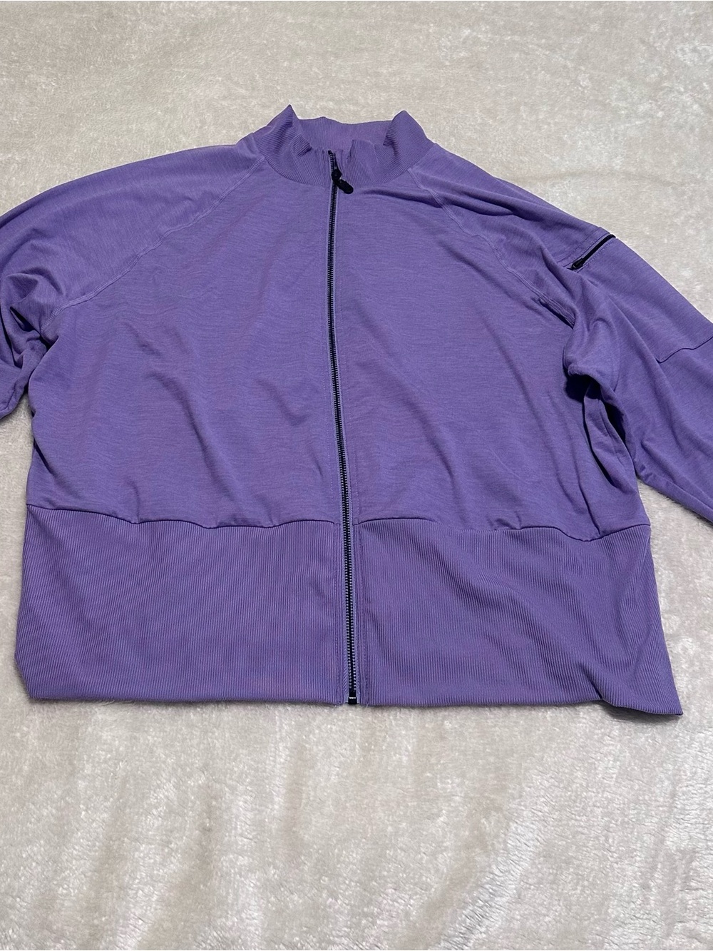 torrid Lavender Zip-Up Bomber Jacket